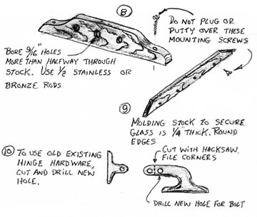 Steps 8-10, mounting hardware