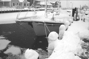 Agitation motor suspended at an angle at the author's dock