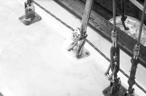 Stanchion reattached to deck