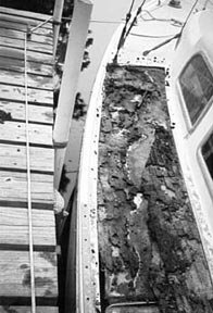 Layer below the fiberglass