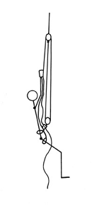 Two block line climbing drawing