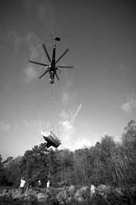 Helicopter after Hurricane Bob, 1991