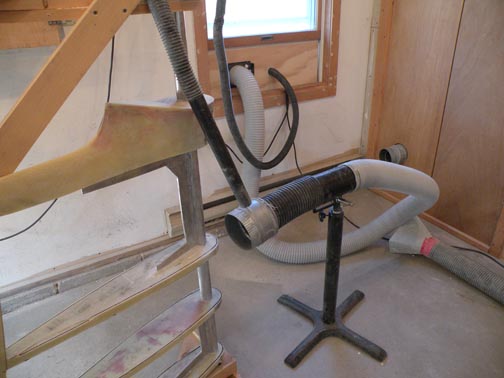 Once he'd cut the skin and filler foam from between the frames, Stephen marked the frames where material had to be removed to allow 1/8th-inch-thick skin on the rebuilt rudder.