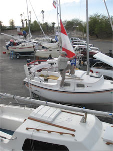 Busy rigging area