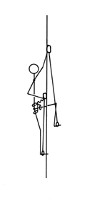 Stairstep line climbing drawing